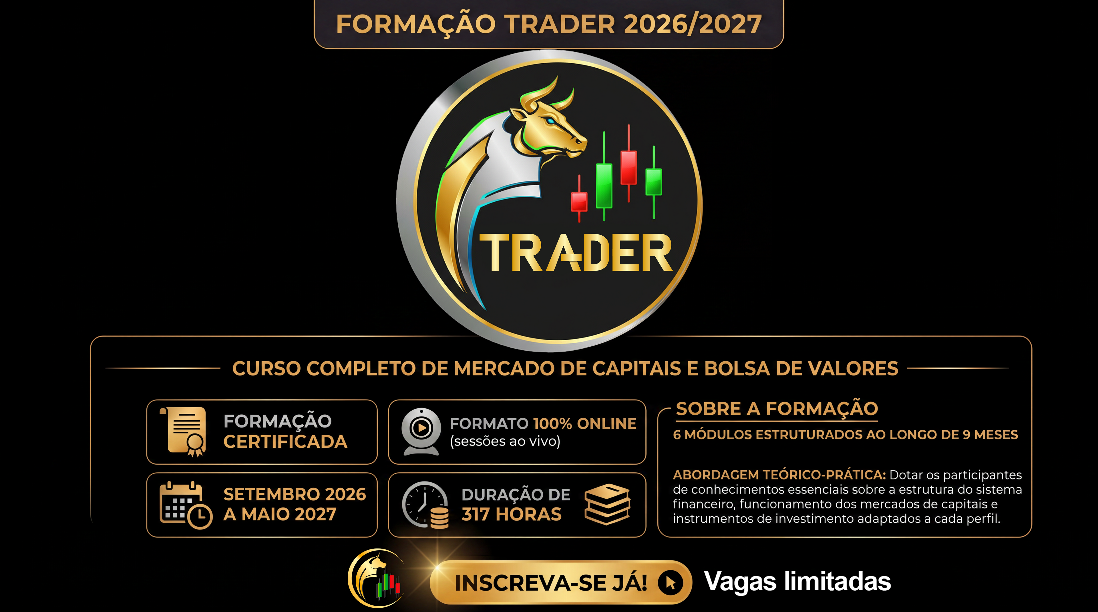 Formação Trader I 2026/2027: Domine o Mercado Financeiro com a Metodologia FCT